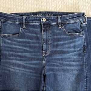 AE Women's Next Level Stretch High-Waisted Jeggings Dark Blue